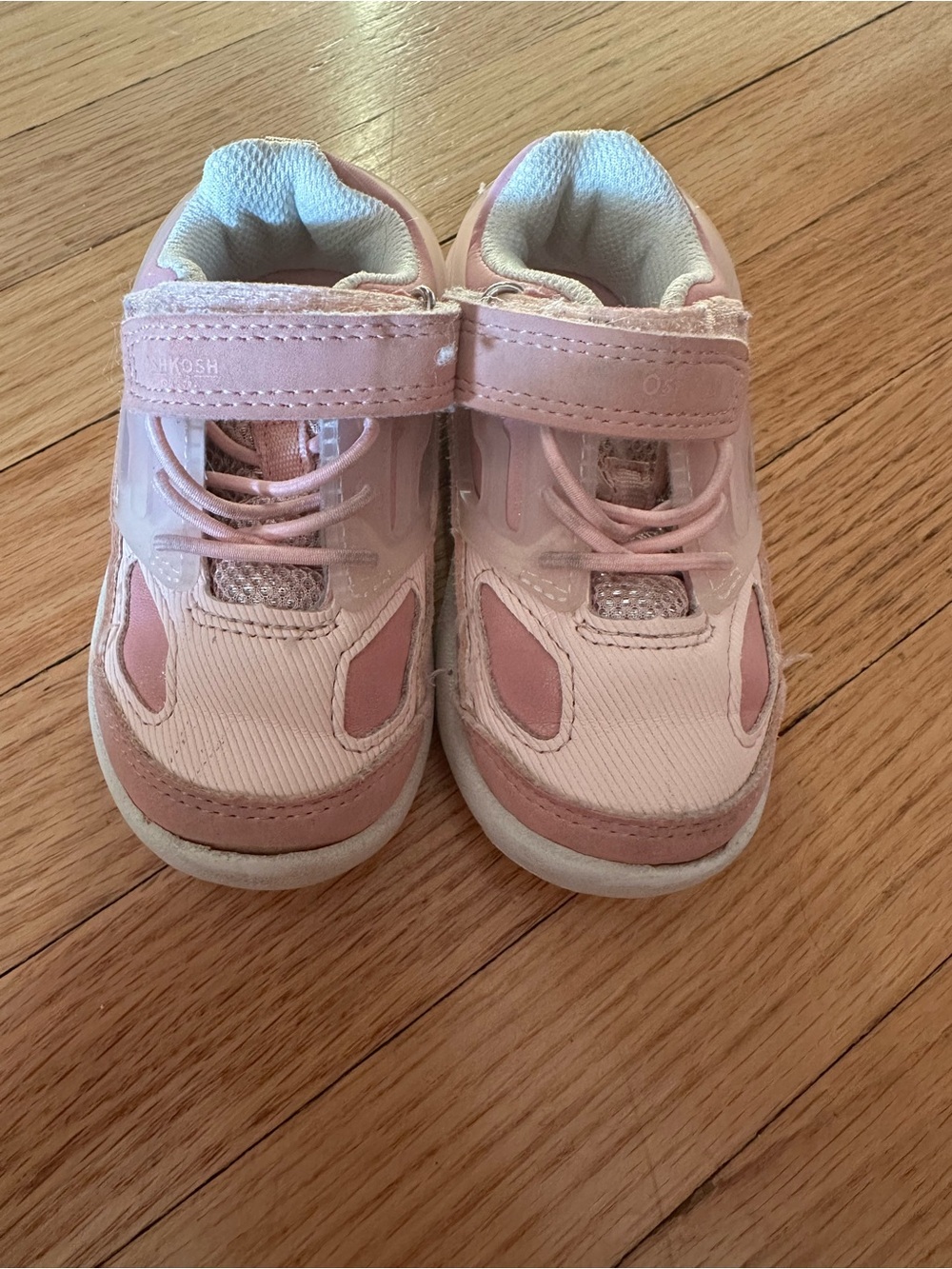 OshKosh B'gosh Light Pink Velcro Sneakers for Kids